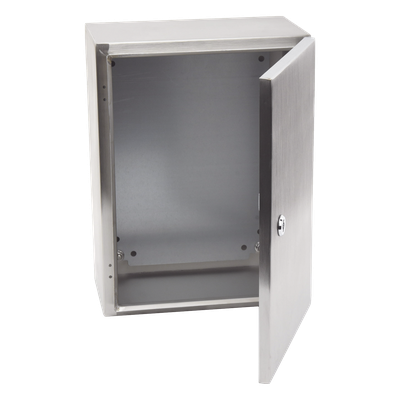 Gabinete de Acero Inoxidable IP66 Uso en Intemperie (300 x 400 x 200 mm) con Placa Interna Galvanizada. - Imagen 4
