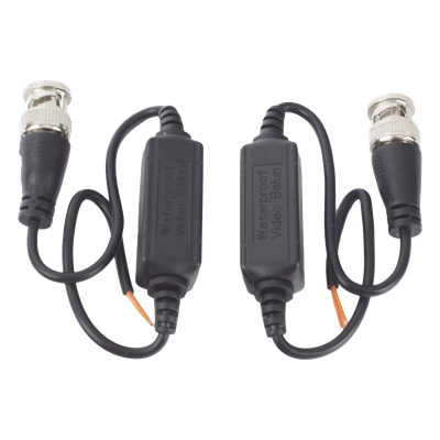 Kit de Transceptores (Baluns) para EXTERIOR TurboHD Hasta 4K HD-TVI / HD-CVI / AHD / CVBS / COAXITRON / AUDIO POR COAXITRON  / Menu OSD / CONECTORES 100% COBRE / Con Cable RF Blindado. Distancia de hasta 200 m en 4K. Calidad PREMIUM
