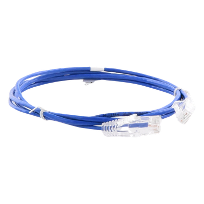 Cable de Parcheo Slim UTP Cat6 - 1.5 Metros (4.92 Pies) Azul Diámetro Reducido (28 AWG) - Imagen 6