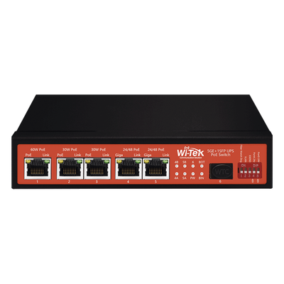 Controlador Solar de 15A con Switch PoE /  1 Puerto Gigabit PoE 802.3 bt / 2 Puertos PoE 802.3 af/at / 2 Puertos PoE Pasivo 24/48 Vcc / 1 Puerto SFP / No administrable