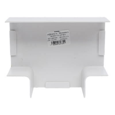 Sección en "T" Color Blanco de PVC Auto Extinguible, Para Canaleta TMK-4577 (5540-02001) - Imagen 3