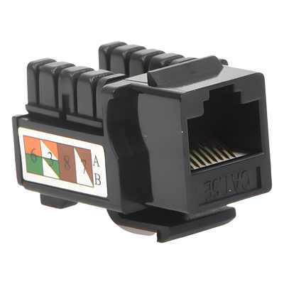 Módulo Jack Keystone Cat5e con Terminación 110 (Punchdown) para Faceplate - Color Negro - Imagen 3