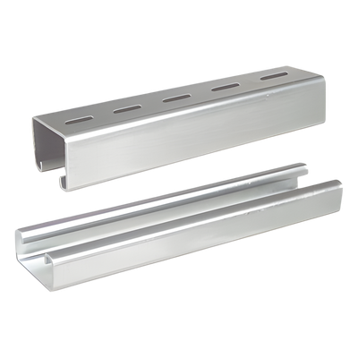 Unicanal liso 4x4, 3000 mm, acabado ElectroZinc