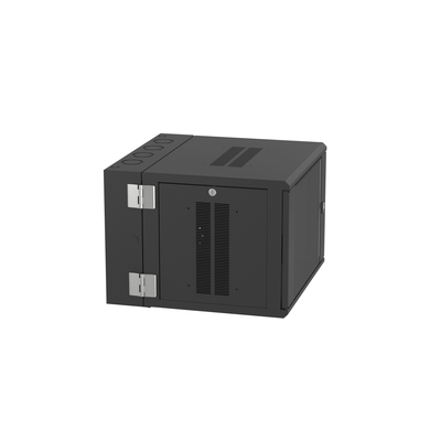 Gabinete PanZone de Montaje en Pared, de 19in, Puerta con Ventana de Seguridad, 9 UR, 635mm de Profundidad, Color Negro - Imagen 5