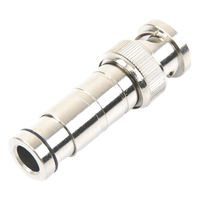 Conector BNC Macho en 75 Ohm, de Compresión Axial para Cable Coaxial RG-59/U, Níquel/ Oro/ Politetrafluoroetileno. - Imagen 5