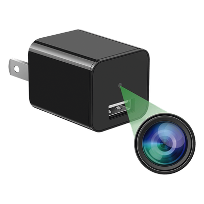 Cámara Oculta en Cargador de Pared (Spyce Camera) / Memoria de 8GB / Resolución 2 Megapixel (1080P) / Grabación Continua o por Movimiento 