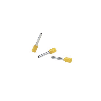 Ferrúl de cobre DIN Amarillo para Cable 10 AWG con largo 12 mm. Paquete de 100 Piezas - Imagen 3