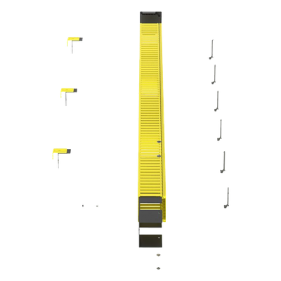 Kit de Administrador de Cables Vertical FiberRunner 4X4, Incluye Soportes de Montaje y Accesorios, Color Amarillo - Imagen 5