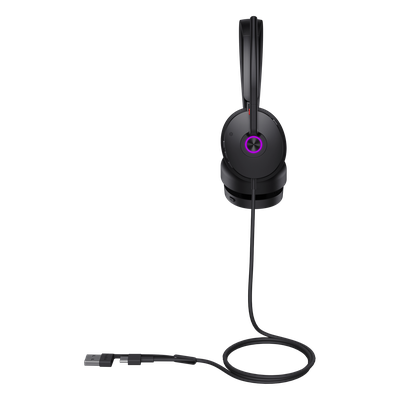 Auriculares Yealink UH48 Dual con cancelación de ruido activa por IA para Microsoft Teams, USB-C/A e indicador de ocupado - Imagen 5