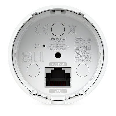 U7-Mesh - Punto de Acceso WiFi 7 para Interior y Exterior Mesh, Uplink 2.5 GbE, Cobertura de hasta 140 m² y Capacidad para 200+ Clientes, Montaje en Pared, Poste o Escritorio - Imagen 5