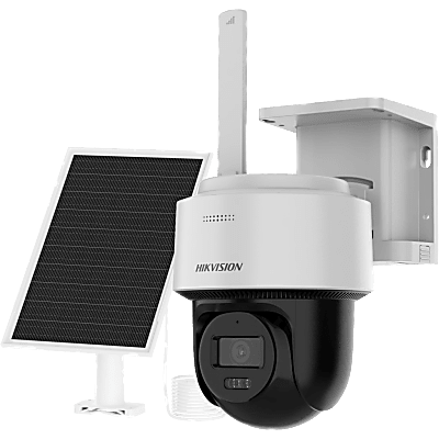 Kit Solar IP All in One / AOV / 4 Megapixel / Lente 2.8 mm / Panel Solar 8W + Batería Litio 9000 mAh / SIM 4G Integrada / Audio Bidireccional / Dual Light / IP66 / 0.68 ft x 0.43 ft x 0.93 ft