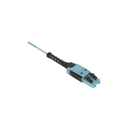 Jumper de Fibra Óptica Multimodo 50/125 OM4, LC-LC Uniboot Duplex, LSZH, Color Aqua, 5 Metros