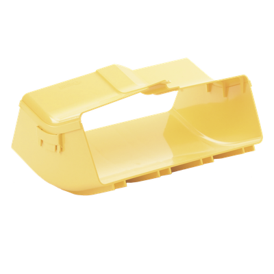 Bajada Vertical Interior de 45º con Tapa, Para uso con Canaletas 12X4 FiberRunner™, Color Amarillo - Imagen 9