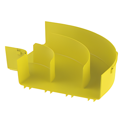 Ángulo Recto a 90º Horizontal, Para Canaletas FiberRunner™ 12X4, Color Amarillo - Imagen 4