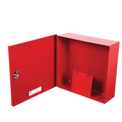 Caja Metálica Roja Serie | Documentos De Registro Del Sistema | Con Cerradura De Botón | 12x12x4 - Imagen 3