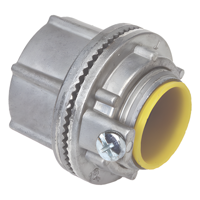Conector Myers de Zinc  3/4" con Tornillo de Tierra.