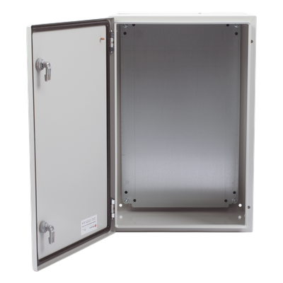 Gabinete de Acero IP66 Uso en Intemperie (400 x 600 x 250 mm) con Placa Trasera Interior Metálica y Compuerta Inferior Atornillable (Incluye Chapa y Llave T). - Imagen 6
