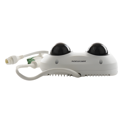 PanoVu Series / Lente Dual de 5 Megapixel / 2 Lentes Fijos de 2.8 mm / Recomendado para Pasillos o Esquinas / IP67 / IK10 / PoE / WDR 120 dB / 10 mts IR / Entrada y Salida de Audio y Alarma / MicroSD - Imagen 4