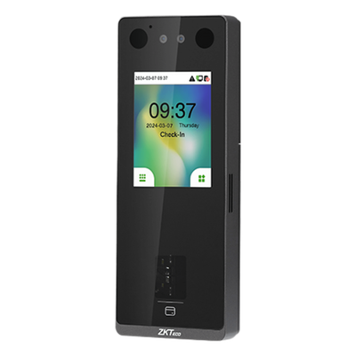 Terminal Biométrica Facial / Pantalla 2.8" / 3,000 Rostros 6,000 Huellas / IP65 / Video Intercom SIP / ONVIF / Anti-Fraude