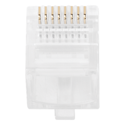 Bote con 100 Plugs Pass Through RJ45 Cat5e sin Blindaje, Chapado de Oro a 30 Micras para Durabilidad Extrema - Imagen 6