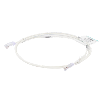 Cable de Parcheo TX6, UTP Cat6, Diámetro Reducido (28AWG), Color Blanco Mate, 1.52 Metros (5 Pies) - Imagen 4