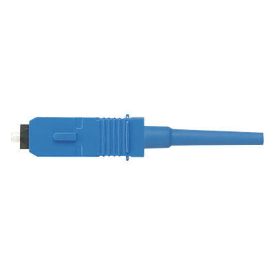 Conector de Fibra Óptica SC Simplex OptiCam, Monomodo 9/125 OS2, Pre-pulido, Color Azul