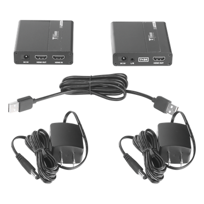 Kit extensor KVM (HDMI y USB) | 40m a 4k@30Hz | 70m a 1080P@60Hz | Cat 6, 6a y 7 | CERO LATENCIA | HDR | Salida Loop | Salida de audio de 3.5mm | - Imagen 7