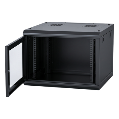 Gabinete de Pared con Puerta de Cristal Templado, 635mm de Profundidad, 4U Rack de 19 in, Acero Reforzado