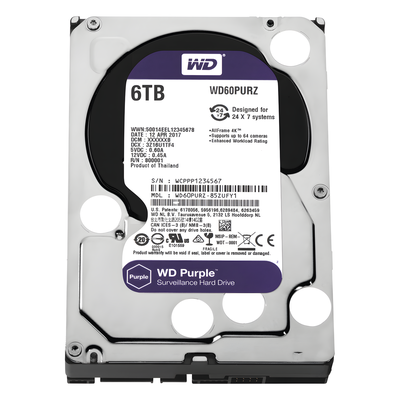 Disco Duro PURPLE de 6TB / 3 AÑOS DE GARANTÍA / Para Videovigilancia