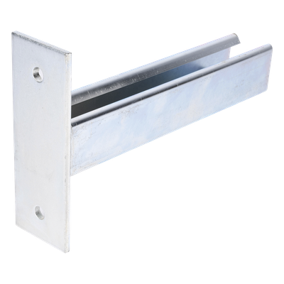 Ménsula Unicanal, 300mm, con acabado Electro Zinc