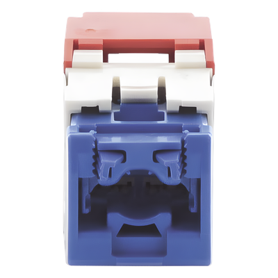 Conector Jack RJ45 Estilo TG, Mini-Com, Categoría 6A, de 8 Posiciones y 8 Cables, Color Rojo - Imagen 5