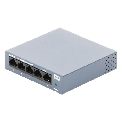Switch de escritorio Gigabit de 5 puertos 10/100/1000Mbps, carcasa metálica - Imagen 6