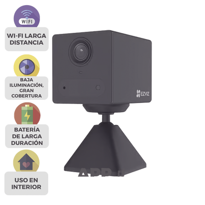 Mini Cámara IP Wi-Fi / Con Batería Recargable (Cero Cables) / 2 Megapíxel  / Uso en Interior / Audio de Dos vías / Grabación en la Nube / Base Magnética Para Adherirla a Superficies Metálicas