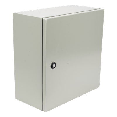 Gabinete de Acero IP66 Uso en Intemperie (400 x 400 x 200 mm) con Placa Trasera Interior de Metal y Compuerta Inferior Atornillable (Incluye Chapa y Llave PST407) - Imagen 4