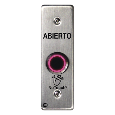 Interruptor IR NoTouch® de Acero Inoxidable, Montaje Delgado, Caja Posterior, ABIERTO - Imagen 3
