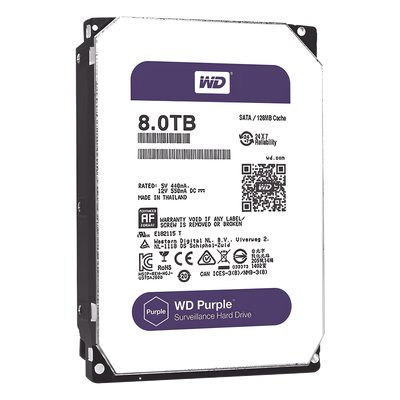Disco duro WD de 8TB / 7200RPM / Optimizado para Videovigilancia