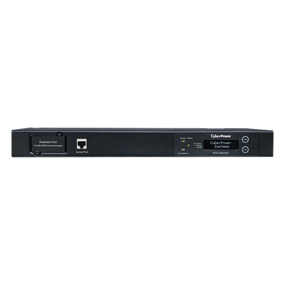 PDU ATS (Fuente Redundante Auto-transferible) Medible, Para Distribución de Energía, 2 Entradas 120 Vca NEMA5-15P, Con 10 Salidas NEMA 5-15R, Horizontal 19in, 1UR