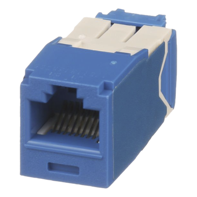 Conector Jack RJ45 Estilo TG, Mini-Com, Categoría 6A, de 8 Posiciones y 8 Cables, Color Azul - Imagen 3
