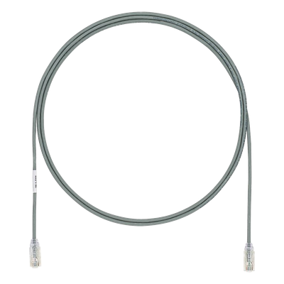 Cable de Parcheo UTP Cat6A, CM/LSZH, Diámetro Reducido (28AWG), Color Gris, 15.24 Metros (50 Pies)