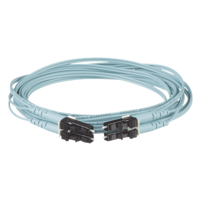 Jumper de Fibra Optica Multimodo 50/125 OM3, LC-LC Duplex, OFNR (Riser), Color Aqua, 25 Metros (82.02 Pies) - Imagen 2