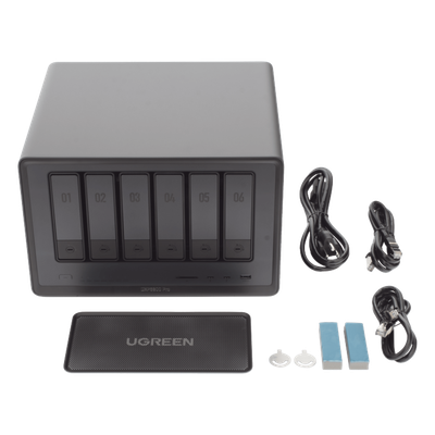 NAS UGREEN NASync DXP6800 Pro / Intel Core i5-1235U 10 Núcleos / 6 Bahías SATA + 2 M.2 NVMe / 2 Puertos Thunderbolt 4 / 2 Puertos 10GbE / 8K HDMI / PCIe 4.0 x4 / DDR5 Hasta 64GB / Compatibilidad Multiplataforma - Imagen 7