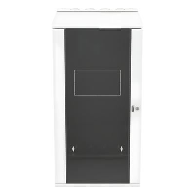 Gabinete PanZone de Montaje en Pared, de 19in, Puerta con Ventana de Seguridad, 26 UR, 762mm de Profundidad, Color Blanco - Imagen 3