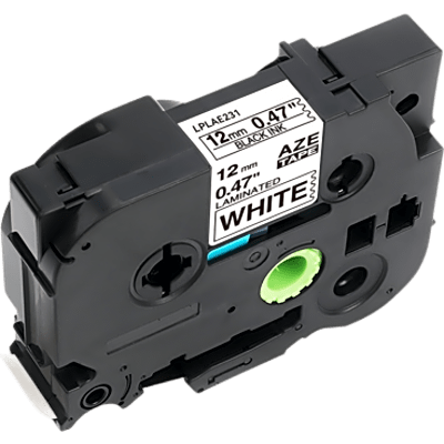 Cartucho de Etiquetas Laminadas / 12 mm (1/2") / Negro sobre Blanco / 8 m (26.2 ft) / Cableado Estructurado - Imagen 3