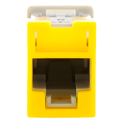 Jack Ultramax Cat5e, UTP, Montaje Híbrido en Placa de Pared (Plano y Angulado), Color Amarillo, Punch Down - Imagen 3
