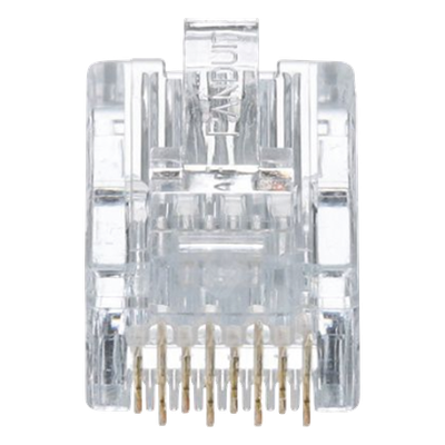 Plug RJ45 Cat5e, Para Cable UTP de Calibres 24-26 AWG, Chapado en Oro de 50 Micras, Paquete de 50 Piezas - Imagen 3