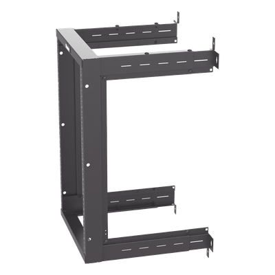 Rack PanZone® de Montaje en Pared, de 19in, Profundidad Ajustable, Rieles Numerados y Roscados #12-24, 18 UR, Color Negro - Imagen 4