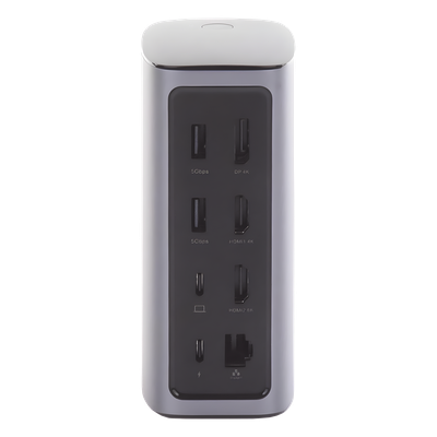HUB USB-C (Docking Revodok Pro) 12 en 1 | 2 USB-A 3.0 | 1 USB-C PD Carga 100W | 1 USB-A 3.1 | 1 USB-C 3.1 | HDMI 4K | HDMI 8K Ultra HD | Display Port 4K | RJ45 (Gigabit) | Lector Tarjeta SD + Micro SD (TF) | Jack Audio 3.5mm. - Imagen 5