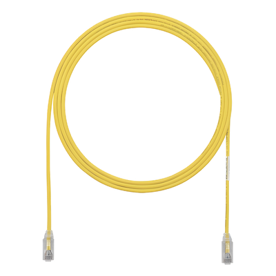 Cable de Parcheo TX6, UTP Cat6, Diámetro Reducido (28AWG), Color Amarillo, 1.52 Metros (5 Pies) - Imagen 3