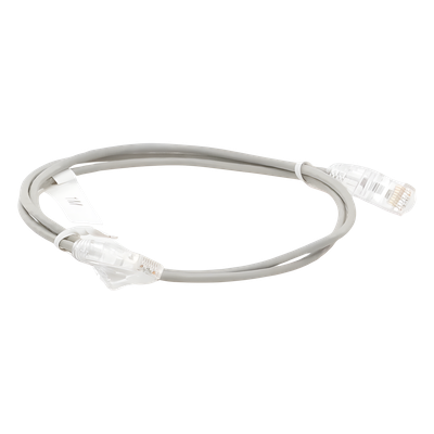 Cable de Parcheo Slim UTP Cat6 - 1 Metro (3.28 Pies), Gris, Diámetro Reducido (28 AWG) - Imagen 8