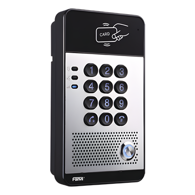 Audio Portero IP con 2 líneas SIP, relevador integrado, teclado numérico y lectora de tarjetas RFID para control de acceso, PoE - Imagen 6